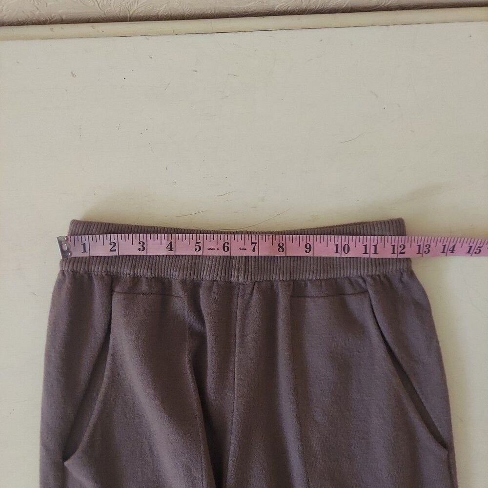 YUNA Brown Knit Lounge Shorts Sz Small - Picture 6 of 9